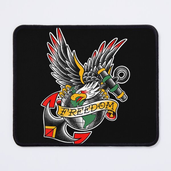 Item preview, USA Traditional Tattoo style Bald Eagle Freedom designed and sold by IrisBender.