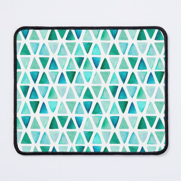 Item preview, Geometric Triangle in Watercolor Blue Green Hues. Beautiful Awesome Pattern Design designed and sold by KaylaStudio.