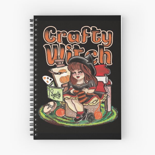 Item preview, Crafty Witch Halloween Crafter Vintage inspired Illustration designed and sold by Lizzie Wilkinson.