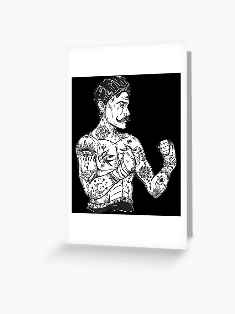 Camiseta vintage de boxeo Champion Tattoo Artist Boho Ink Fighter para  hombre, Negro 