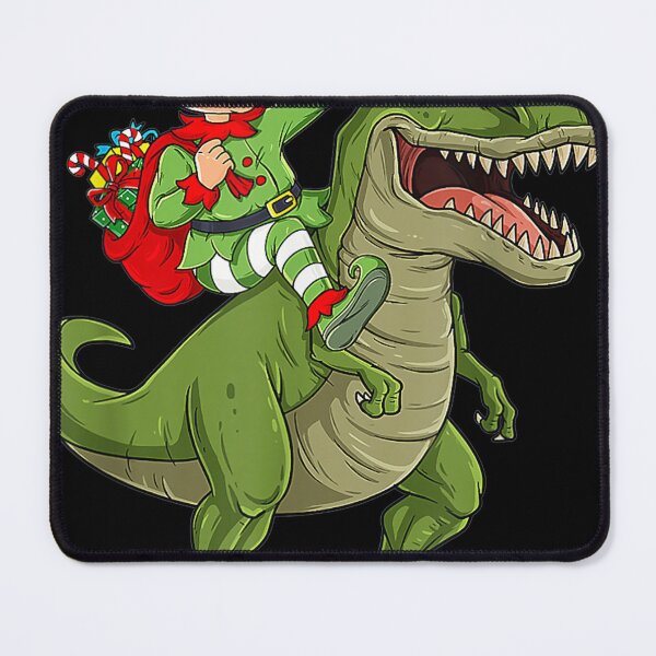 Item preview, Christmas Elf Riding Dinosaur T Rex Boys Kids Funny Xmas designed and sold by Flamingo92.