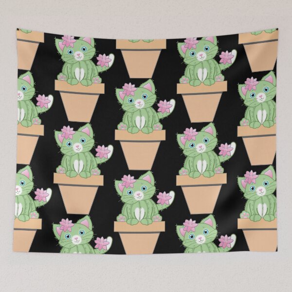 Item preview, Cute Cat Cactus Or Kawaii Catcus  designed and sold by FlutteringWings.
