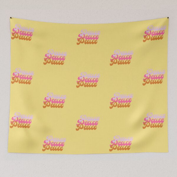 Item preview, Peace vintage design pink and yellow designed and sold by DaisyLemon.