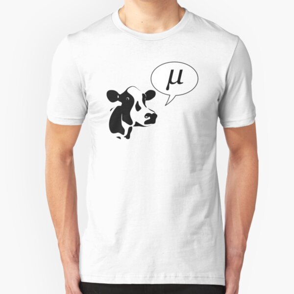 Scientific Cow Goes Mu Slim Fit T-Shirt