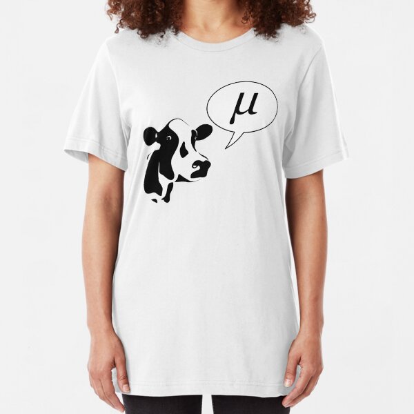 Scientific Cow Goes Mu Slim Fit T-Shirt