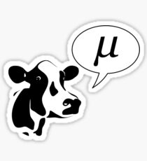 Pegatina La vaca científica va mu