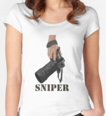 Sniping - photographer-style! Women's Fitted Scoop T-Shirt