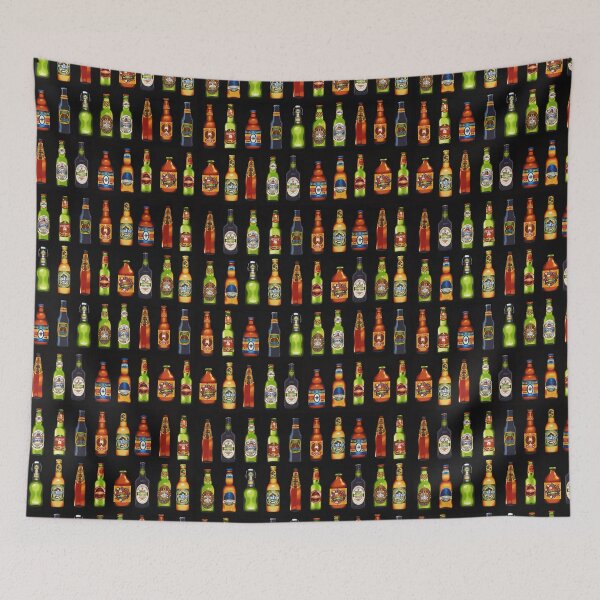 Item preview, Beer bottle fabric designed and sold by ChuckyStore79.