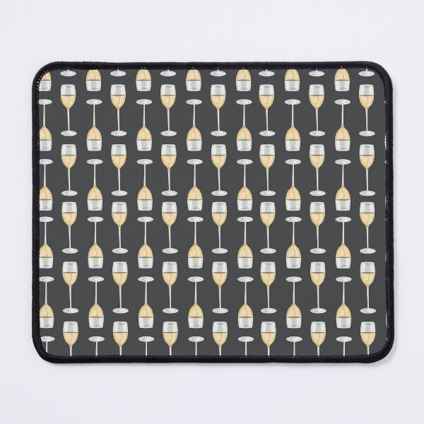 Item preview, Wine glasses seamless pattern on black background designed and sold by ChuckyStore79.