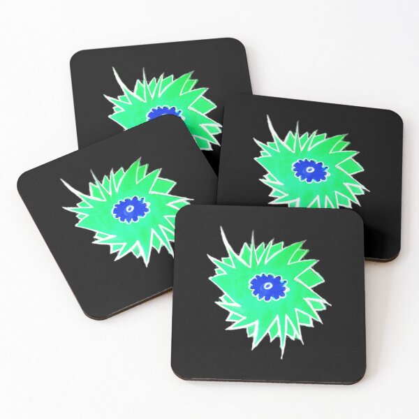 Item preview, green dandelion on black designed and sold by SweetCrapClub.