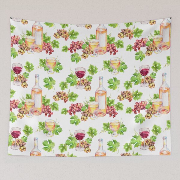 Item preview, Red and white wine repeated pattern designed and sold by ChuckyStore79.