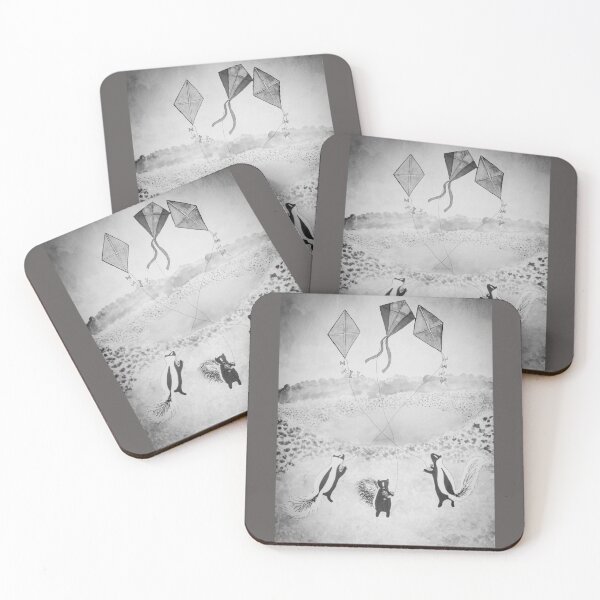 Item preview, The Kite Party in Black and White designed and sold by TurnipWilson.