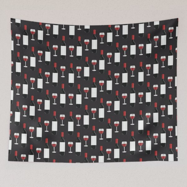 Item preview, Wine glasses and bottles seamless pattern designed and sold by ChuckyStore79.