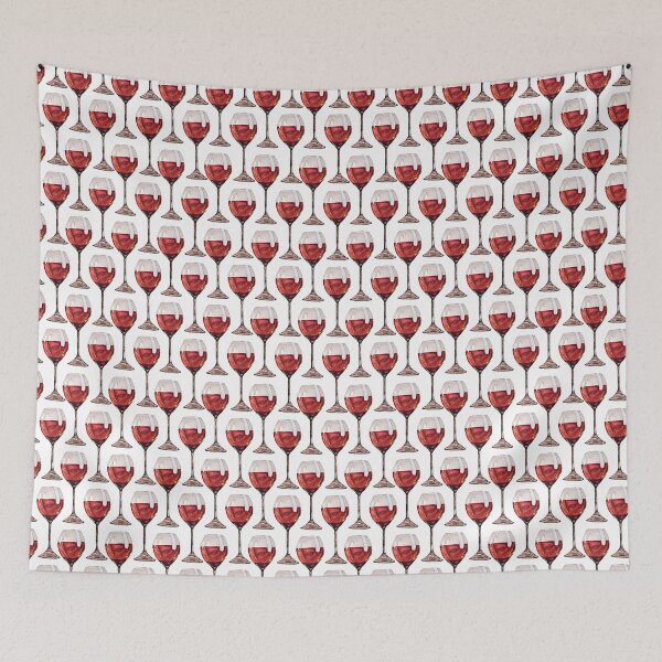 Item preview, Seamless pattern with glass of red wine designed and sold by ChuckyStore79.
