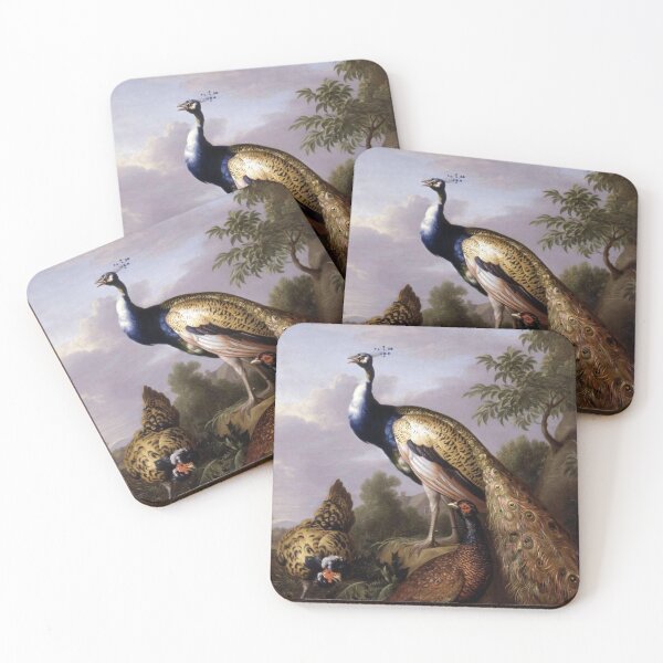 Item preview, Tobias Stranover's Peacock, Hen and Cock Pheasant in a Landscape designed and sold by mosfunky.