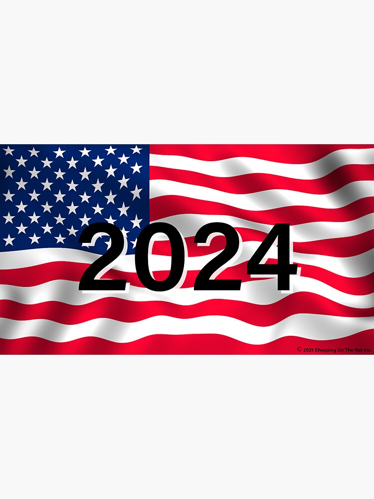 American Flag 2024 Sticker For Sale By SOTNINC Redbubble   Bg,f8f8f8 Flat,750x,075,f Pad,750x1000,f8f8f8 