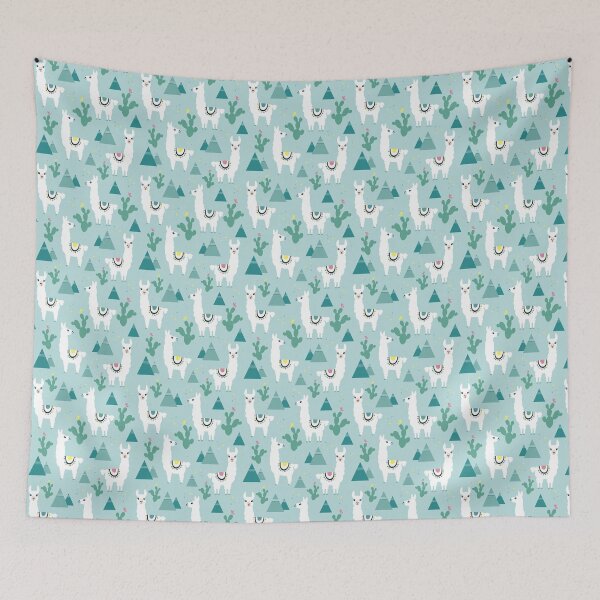 Item preview, Cactus Llama Green Pattern designed and sold by LittleFunky79.