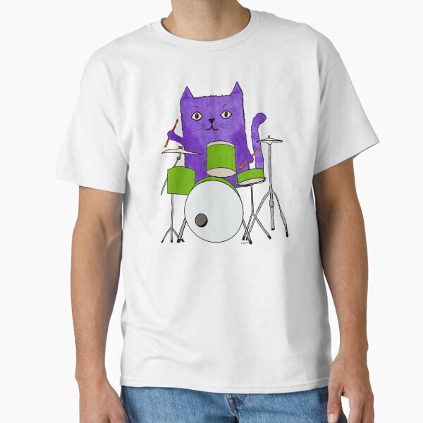 Drummer Kitty Classic T-Shirt