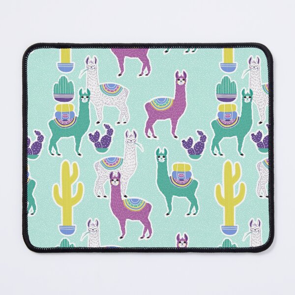 Item preview, Cactus Llama Hand Drawn Pattern designed and sold by LittleFunky79.
