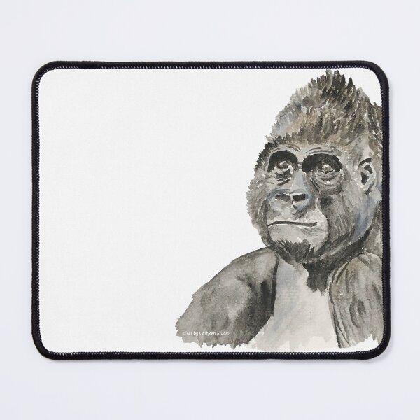 Artikelvorschau, Gorilla - Aquarell drucken entworfen und verkauft von Art by Kathleen Stuart.