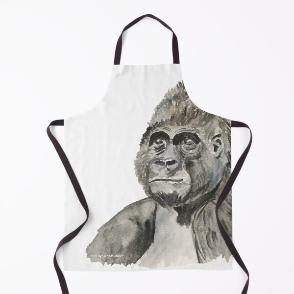 Artikelvorschau, Gorilla - Aquarell drucken entworfen und verkauft von Art by Kathleen Stuart.