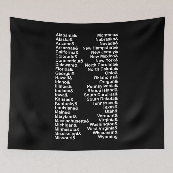 Item preview, Fifty States Ampersand List USA designed and sold by artfulnotebook.