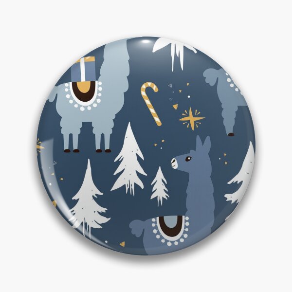 Item preview, Christmas Holiday Llama On Blue designed and sold by LittleFunky79.