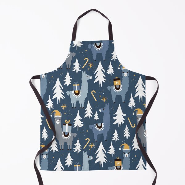Item preview, Christmas Holiday Llama On Blue designed and sold by LittleFunky79.