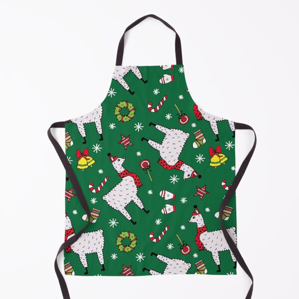 Item preview, Christmas Llama On Green Pattern designed and sold by LittleFunky79.