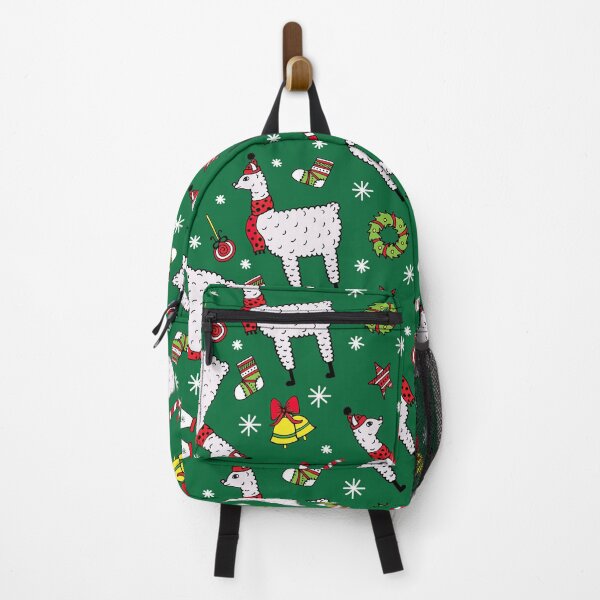 Item preview, Christmas Llama On Green Pattern designed and sold by LittleFunky79.