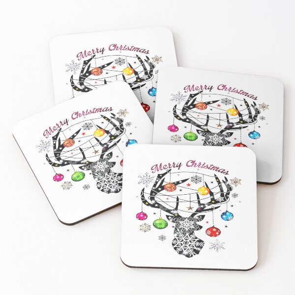 Item preview, Merry Christmas Xmas Reindeer Jingle Bells Snowflakes designed and sold by pirategraphic3.