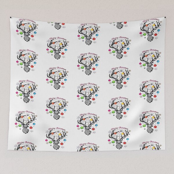 Item preview, Merry Christmas Xmas Reindeer Jingle Bells Snowflakes designed and sold by pirategraphic3.