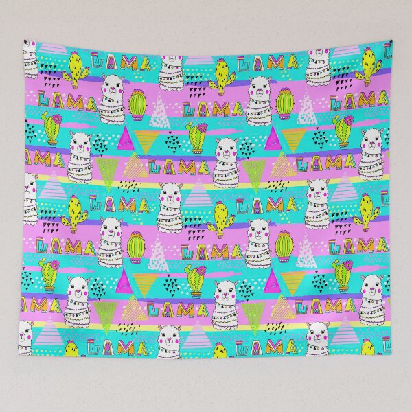 Item preview, Colorful Llama Hand Drawn Pattern designed and sold by LittleFunky79.