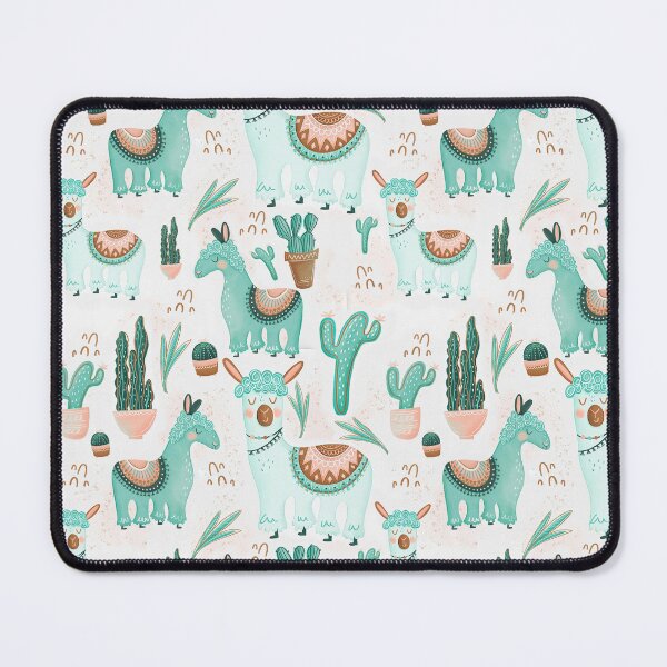 Item preview, Cute Aqua Llama Cactus Pattern designed and sold by LittleFunky79.