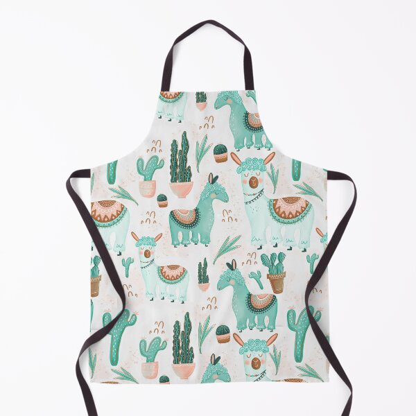 Item preview, Cute Aqua Llama Cactus Pattern designed and sold by LittleFunky79.