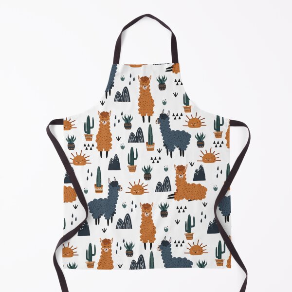 Item preview, Cute Blue Brown Llama Pattern designed and sold by LittleFunky79.