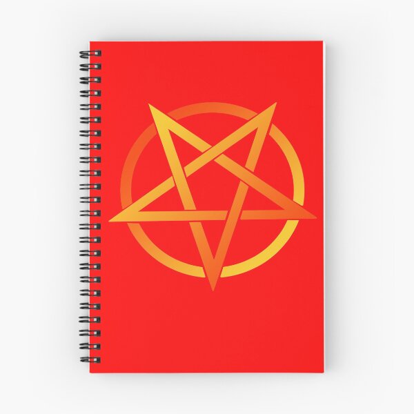 Item preview, Colorful Pentacle Pentagram Gradient Orange Red designed and sold by AlasAHintStudio.