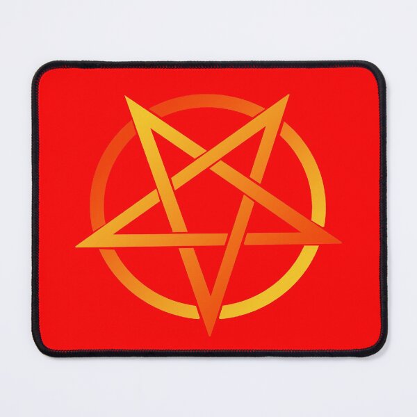 Item preview, Colorful Pentacle Pentagram Gradient Orange Red designed and sold by AlasAHintStudio.