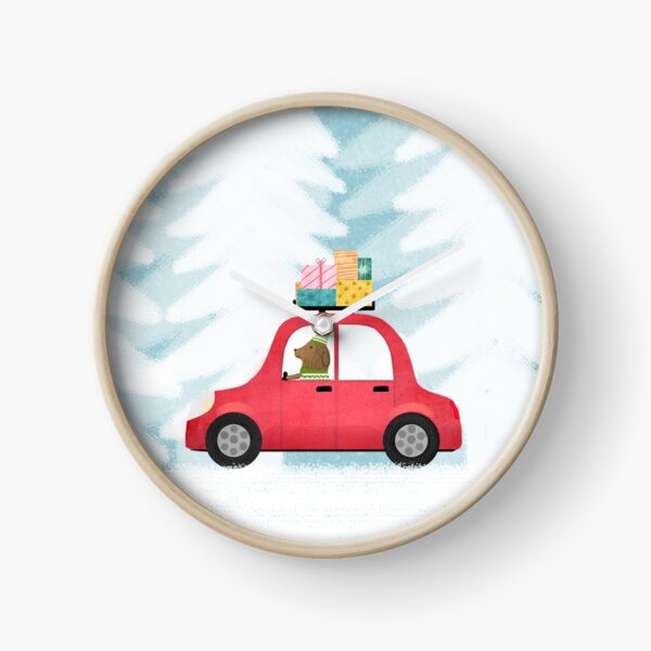 Christmas scene Clock