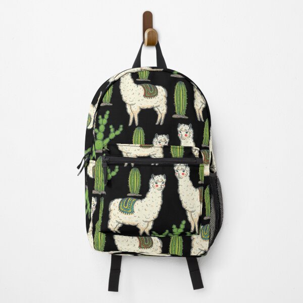 Item preview, Cute Llama Cactus On Black Pattern designed and sold by LittleFunky79.