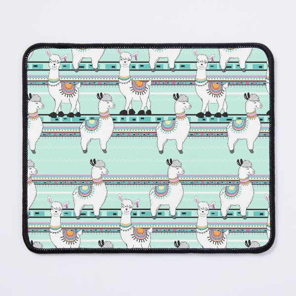 Item preview, Cute Llama On Blue Pattern designed and sold by LittleFunky79.
