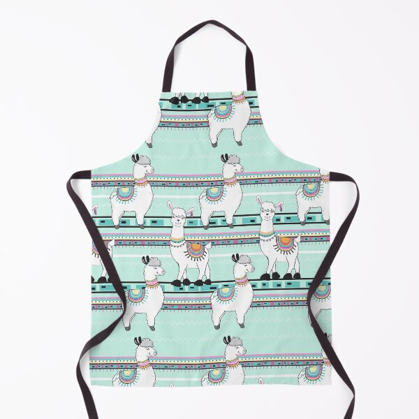 Item preview, Cute Llama On Blue Pattern designed and sold by LittleFunky79.