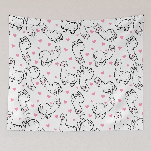 Item preview, Cute Llama Outline Pattern designed and sold by LittleFunky79.