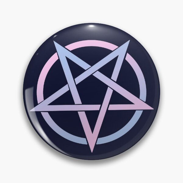 Item preview, Colorful Pentacle Pentagram Pink and Blue designed and sold by AlasAHintStudio.