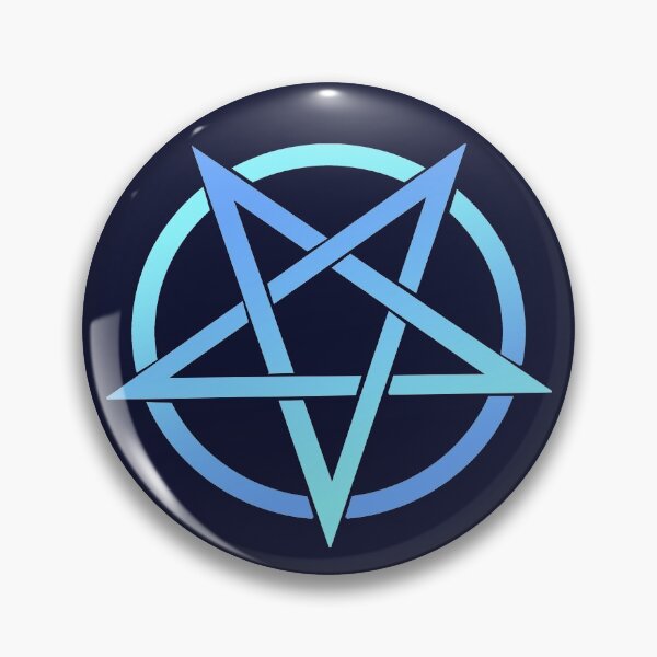 Item preview, Colorful Pentacle Pentagram Icy Blues designed and sold by AlasAHintStudio.