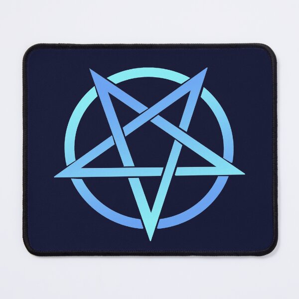 Item preview, Colorful Pentacle Pentagram Icy Blues designed and sold by AlasAHintStudio.