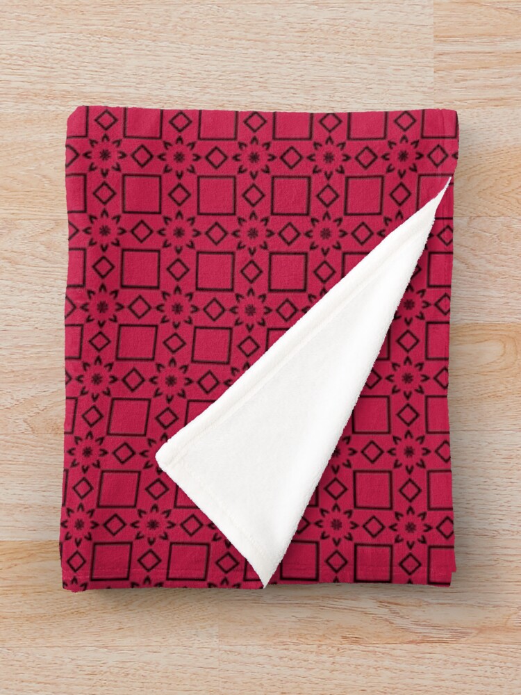 Thumbnail 3 of 6, Throw Blanket, Pink Color Pattern Design designed and sold by Ovrostore.