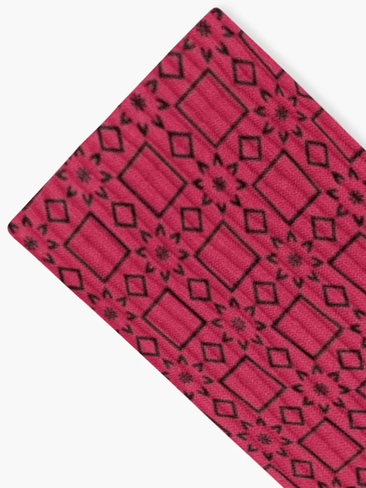 Thumbnail 2 of 5, Socks, Pink Color Pattern Design designed and sold by Ovrostore.