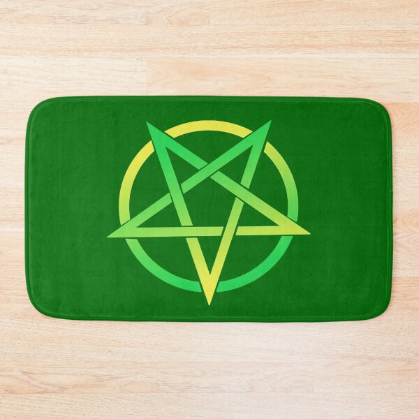 Item preview, Colorful Pentacle Pentagram Green Yellow designed and sold by AlasAHintStudio.