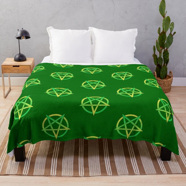 Item preview, Colorful Pentacle Pentagram Green Yellow designed and sold by AlasAHintStudio.